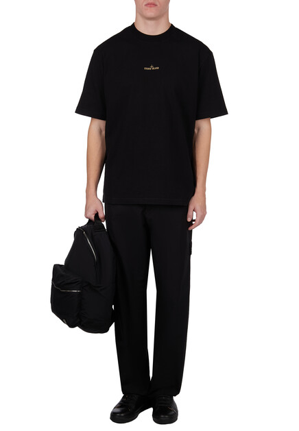 Футболка с логотипом STONE ISLAND - ИТАЛИЯ