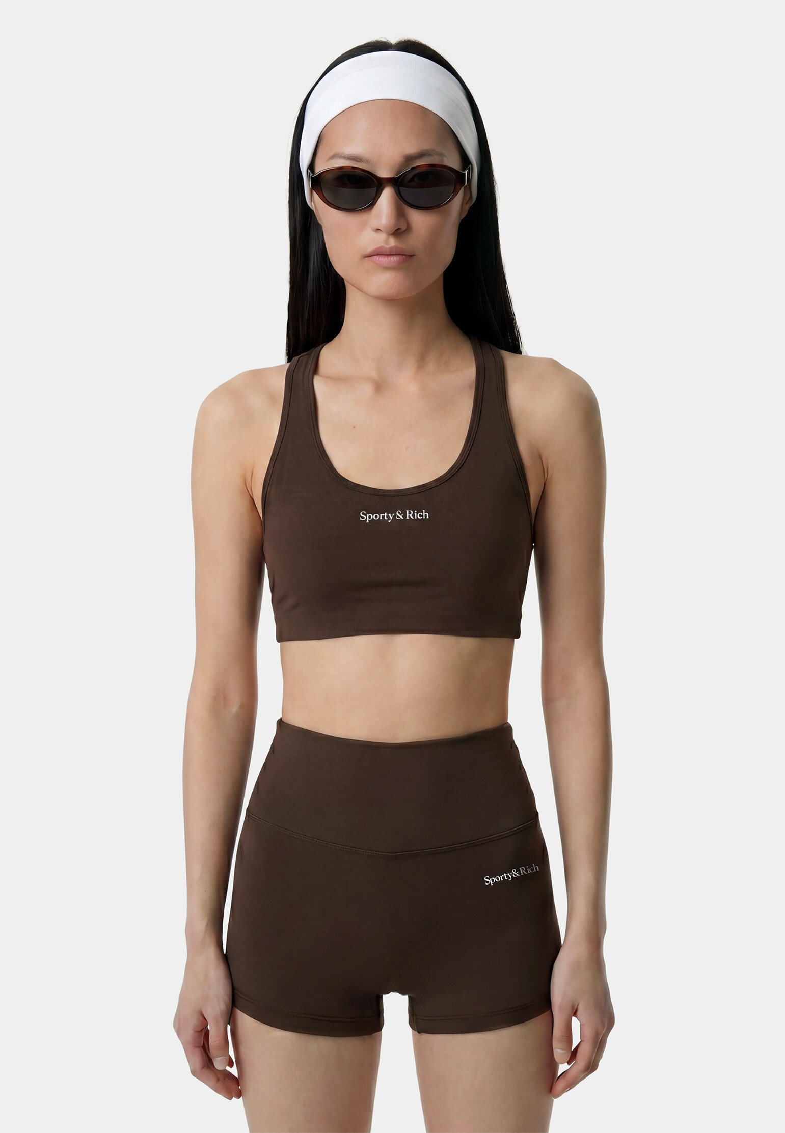Спортивный топ SPORTY&RICH  - Полиамид - цвет коричневый
