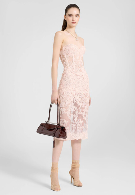 Платье ERMANNO SCERVINO  - Полиэстер - цвет розовый