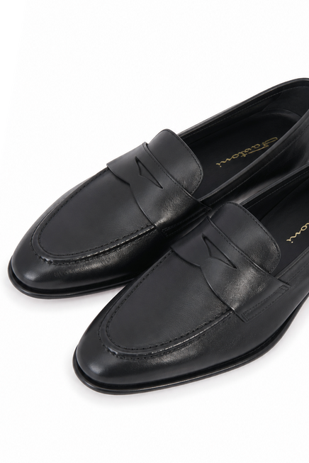 Лоферы SANTONI  - Кожа - цвет черный