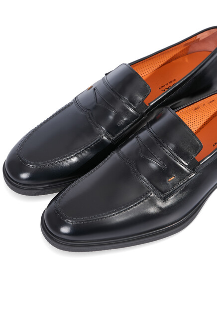 Лоферы SANTONI  - Кожа - цвет черный