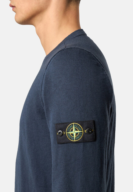 Джемпер STONE ISLAND  - Хлопок - цвет синий