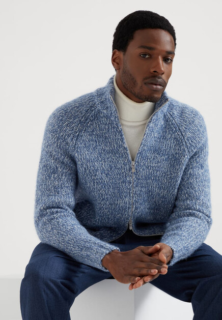 Кардиган BRUNELLO CUCINELLI  48 размера - цвет голубой