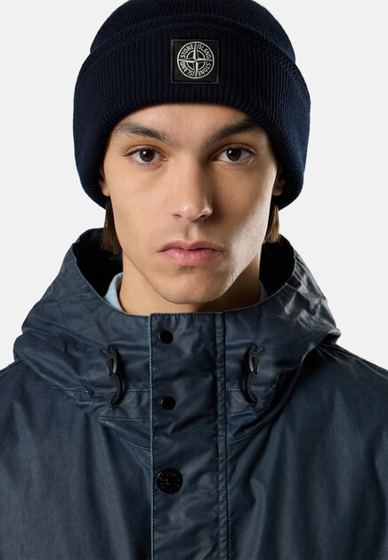 Плащ STONE ISLAND  - Хлопок, Полиэстер - цвет синий