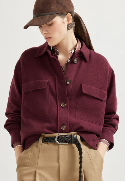 Кардиган BRUNELLO CUCINELLI  - Шерсть, Кашемир - цвет бордовый