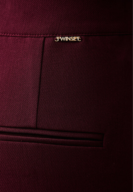 Брюки TWINSET Milano  - Полиэстер - цвет бордовый