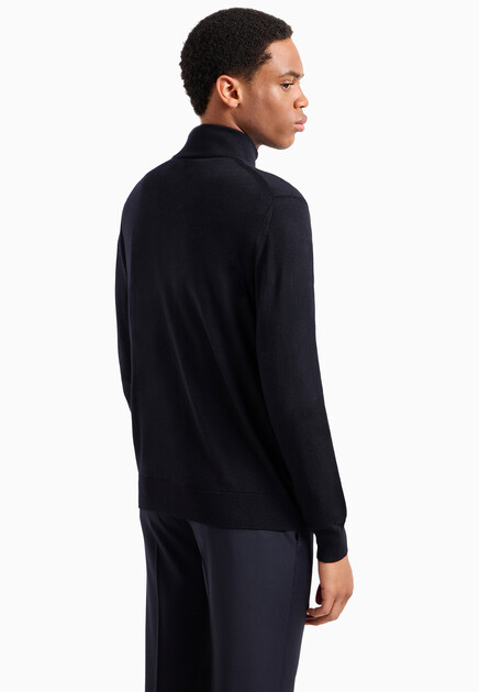 Кардиган EMPORIO ARMANI  - Шерсть - цвет синий