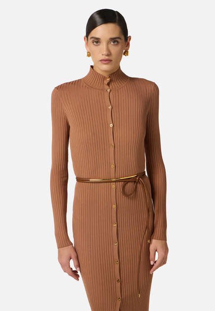 Платье ELISABETTA FRANCHI  - Вискоза - цвет коричневый