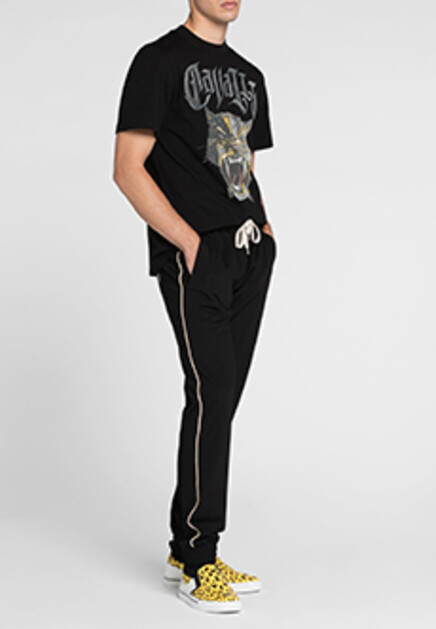 Футболка с вышитым логотипом  ROBERTO CAVALLI