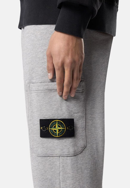 Брюки STONE ISLAND  - Хлопок - цвет серый