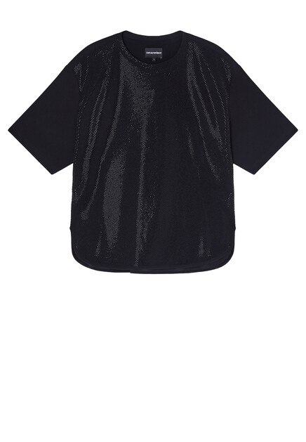 Блуза со стразами EMPORIO ARMANI