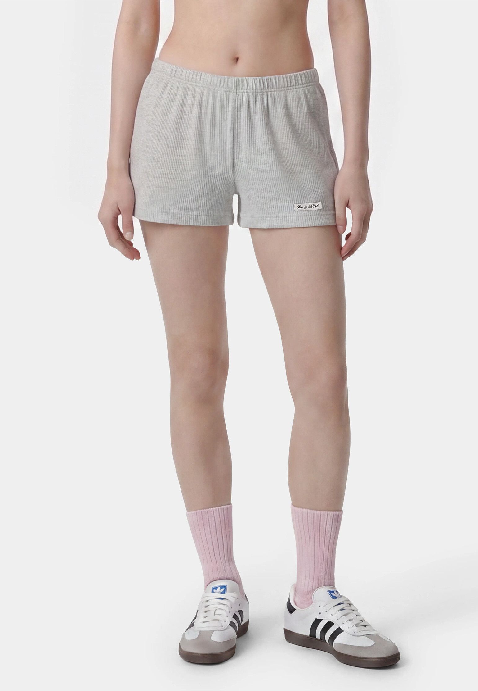 Шорты из хлопка в рубчик SPORTY&RICH
