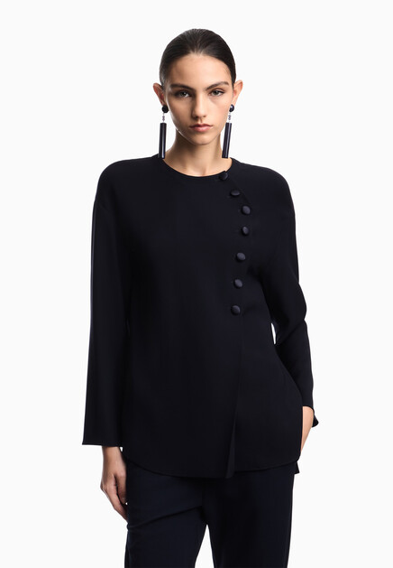 Топ EMPORIO ARMANI  - Полиэстер - цвет синий