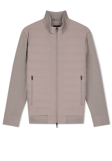 Комбинированный тонкий пуховик EMPORIO ARMANI