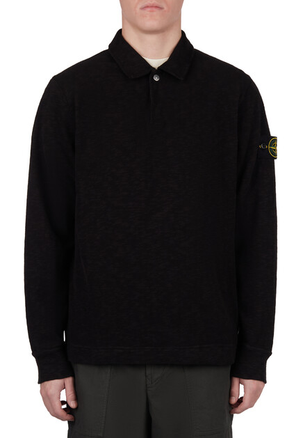 Рубашка-поло STONE ISLAND  - Хлопок - цвет черный