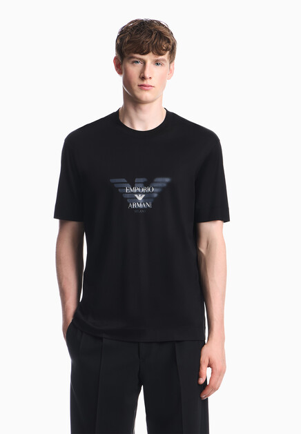 Футболка EMPORIO ARMANI  S размера - цвет черный