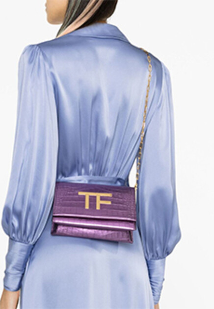 Кожаная сумка с логотипом TOM FORD