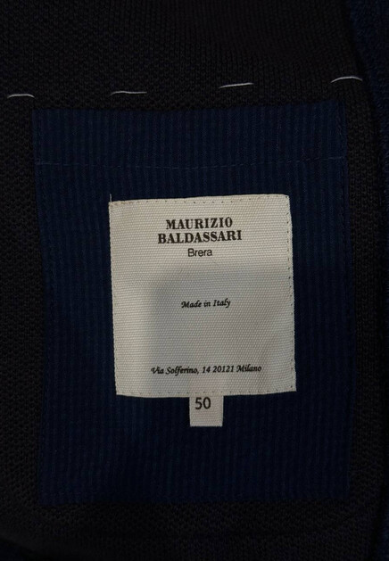Пиджак MAURIZIO BALDASSARI BRERA  - Хлопок, Шерсть - цвет синий