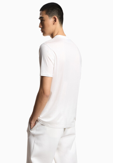 Футболка EMPORIO ARMANI  - Хлопок, Лиоцелл - цвет белый