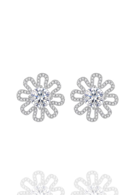 Серебристые серьги SFILATO