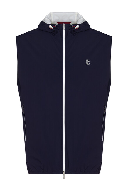 Утепленный жилет с капюшоном  BRUNELLO CUCINELLI