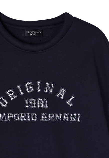 Свитшот EMPORIO ARMANI  - Хлопок - цвет синий