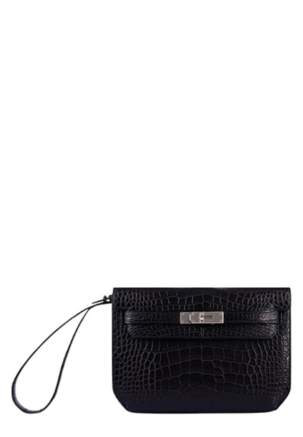 Клатч из кожи крокодила HERMES