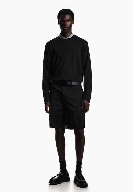 Лонгслив из тонкой шерсти EMPORIO ARMANI - ИТАЛИЯ