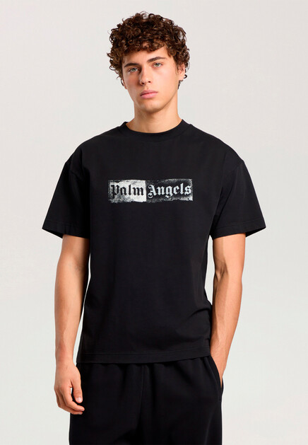 Хлопковая футболка с логотипом PALM ANGELS