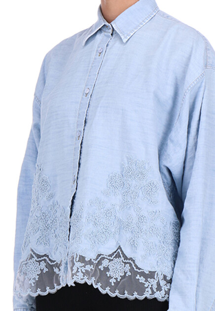 Рубашка ERMANNO SCERVINO  - Хлопок, Лиоцелл