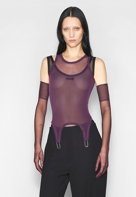 Боди MUGLER  - Хлопок - цвет фиолетовый