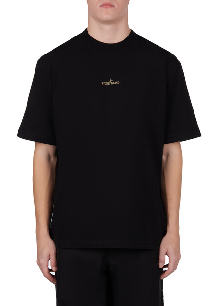 Футболка STONE ISLAND  - Хлопок - цвет черный