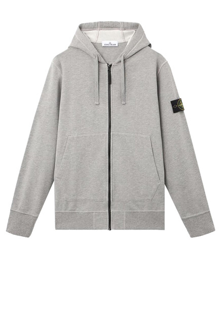 Хлопковая толстовка на молнии STONE ISLAND