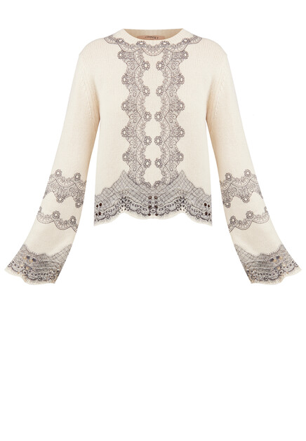 Джемпер кружевной вязки TWINSET Milano