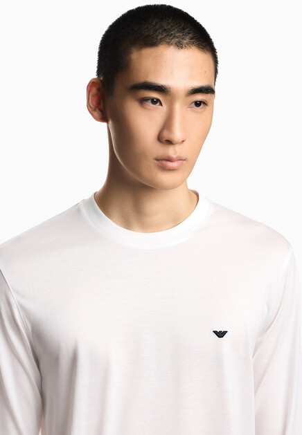 Лонгслив EMPORIO ARMANI  - Хлопок, Лиоцелл