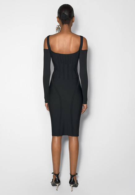 Платье с открытыми плечами MUGLER - ФРАНЦИЯ