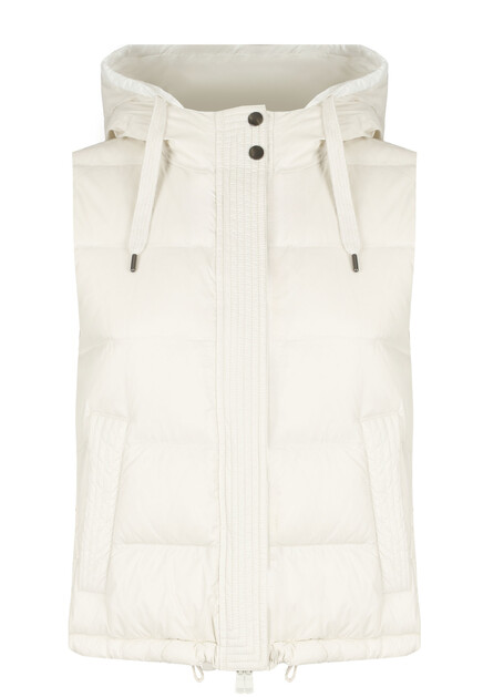 Стёганый жилет с капюшоном BRUNELLO CUCINELLI