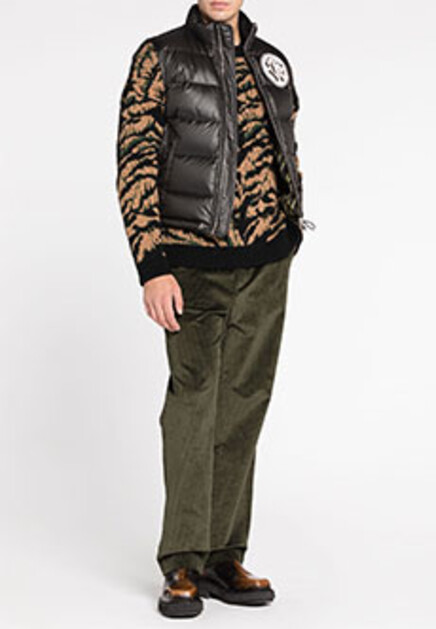 Стеганый жилет с нашивкой Mirror Snake ROBERTO CAVALLI