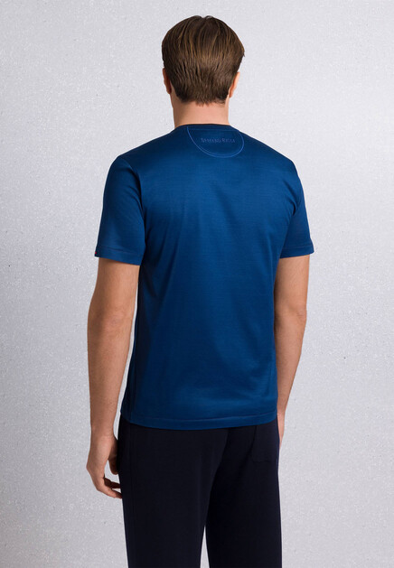 Футболка STEFANO RICCI  - Хлопок - цвет синий
