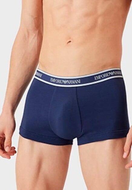 Комплект из трех синих боксеров EMPORIO ARMANI Underwear