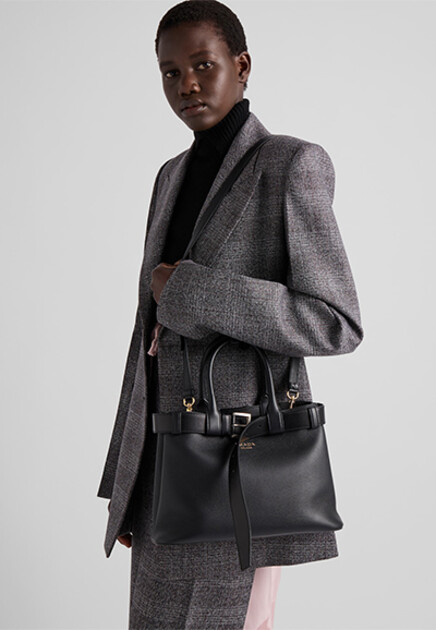 Сумка из кожи Buckle PRADA