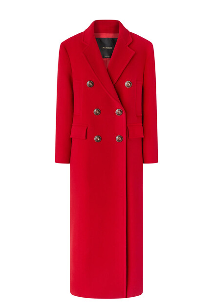 Двубортное пальто из смесовой шерсти PINKO