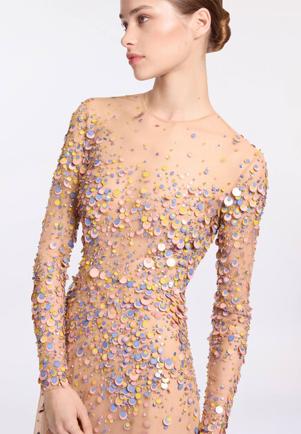 Платье ELIE SAAB  - Шелк - цвет розовый