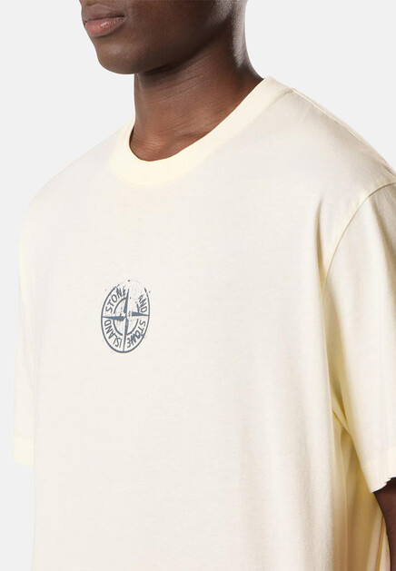 Футболка STONE ISLAND  - Хлопок - цвет белый