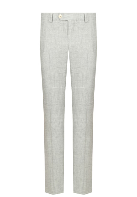 Брюки из смеси льна и костюмной шерсти BRUNELLO CUCINELLI