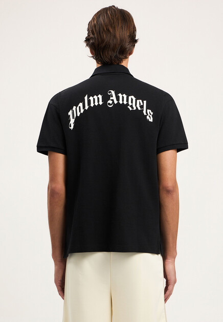 Поло PALM ANGELS  - Хлопок - цвет черный