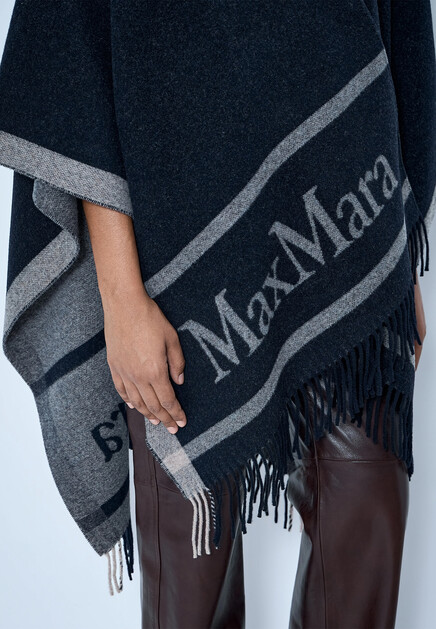 Шарф MAX MARA  - Шерсть - цвет синий
