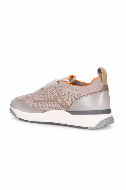Кроссовки SANTONI  - Кожа, Текстиль
