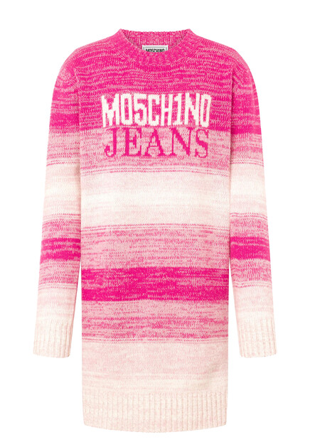 Трикотажное платье с логотипом MOSCHINO JEANS