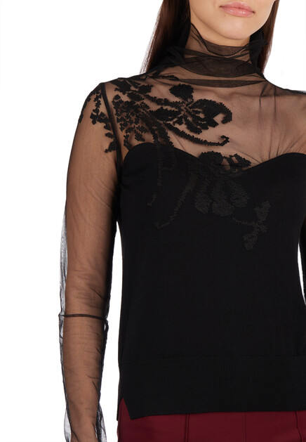 Топ с вышивкой ERMANNO SCERVINO